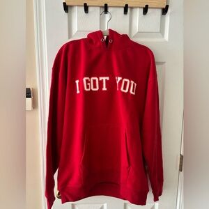 Pegasus X Trippie Redd Collab “I GOT YOU” Men’s Red Hoodie Size XL  BRAND NEW